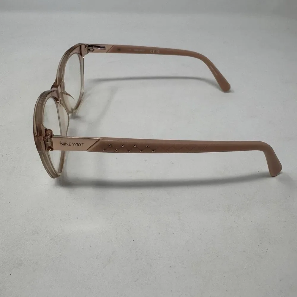 Nine West Women's Eyeglasses Pink Frames Only NW5204 277 & White Case 52-17-135